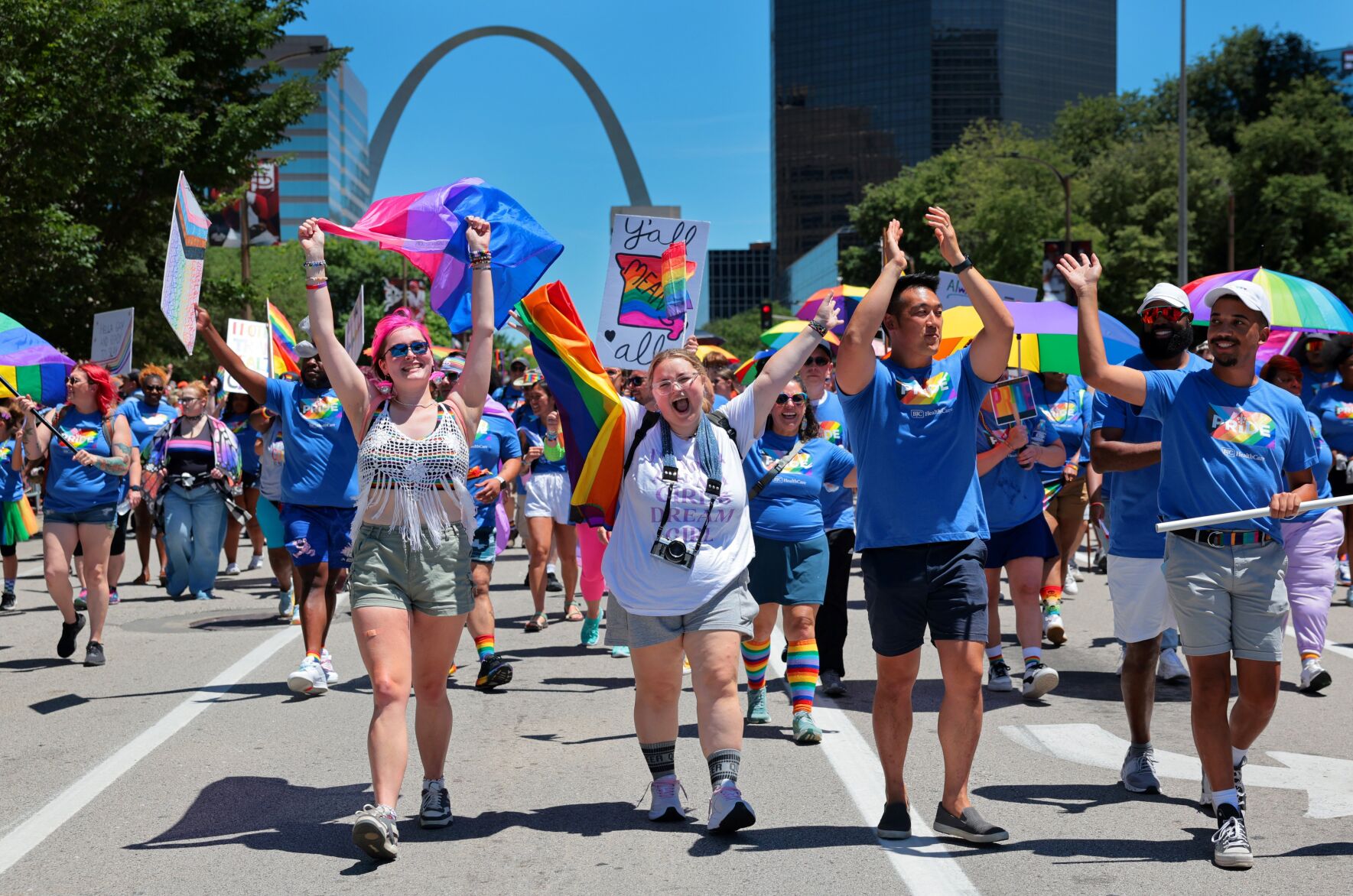 Pride parade delayed as anti-Boeing protesters block path